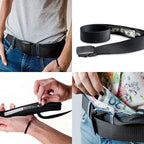 Anti-theft belt with hidden wallet