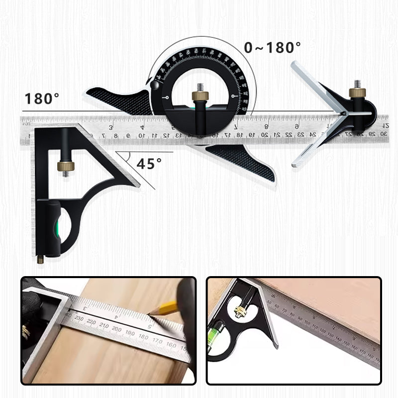 Multifunctional combination of movable angle cutter set