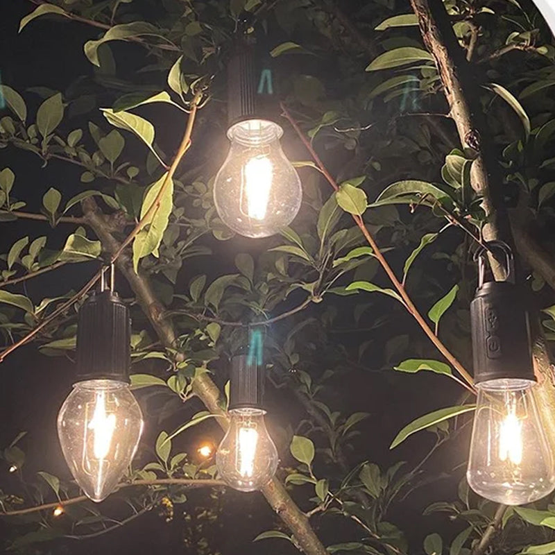 New Outdoor Camping Hanging Type-C Charging Retro Light Bulb