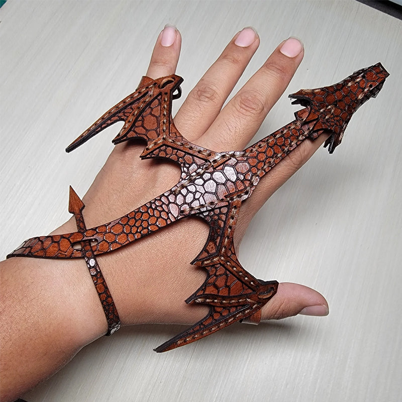 Leather Hand Dragon Bracelet