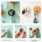 Toothbrush Holder Nail-Free Sticky Hook