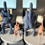 Middle finger figure with legs