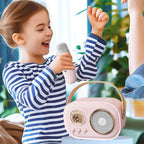 Portable Bluetooth speaker with wireless microphone