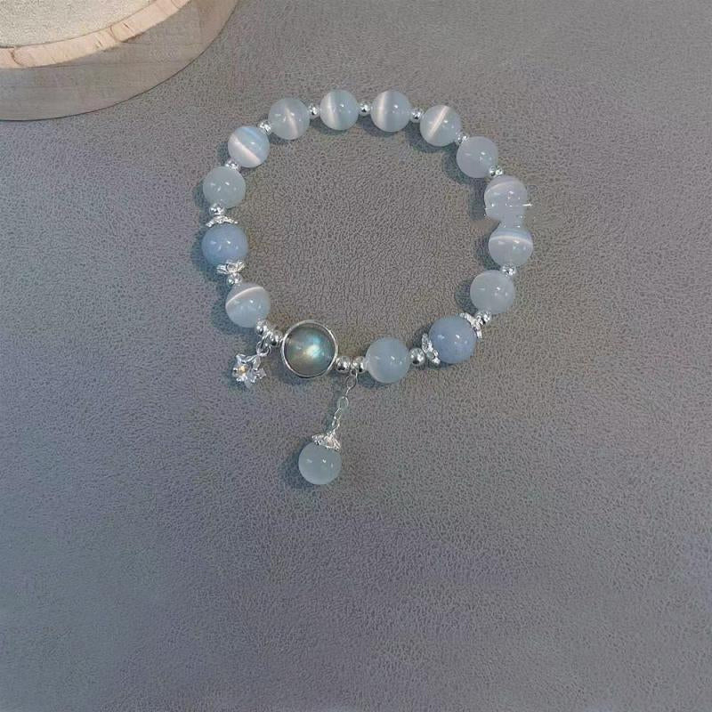 Imitation Cat's Eye Crystal Butterfly Bracelet
