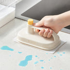 Kitchen cleaning brush & interchangeable disposable magic cloth