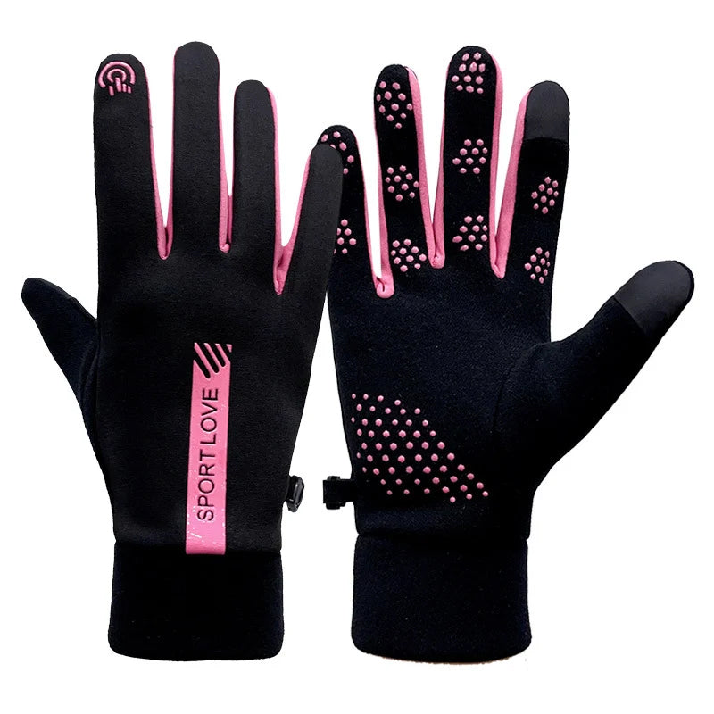 Waterproof finger touchscreen gloves, non-slip and cold-resistant