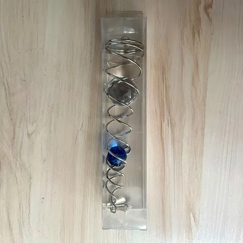 Wind Chimes Decor Crystal Gazing Ball Spiral Tail Wind Spinner Stabilizer