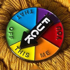 Funny rotating badge