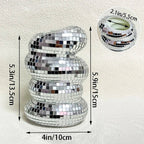 Mirror-clad disco vase with retro charm and modern flair