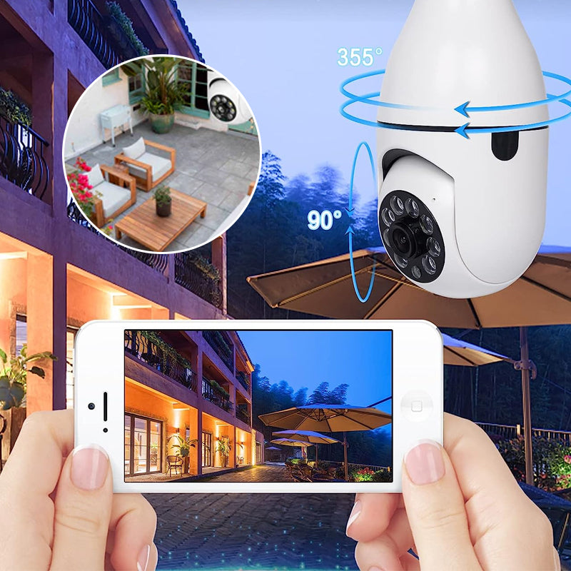 Wireless WiFi Surveillance Camera with Bulb