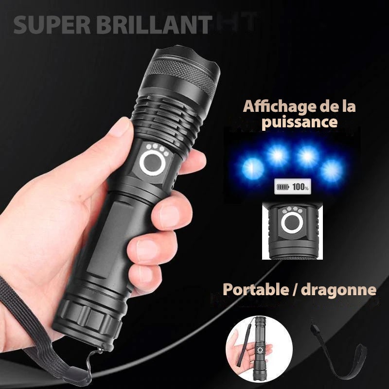 2023 New Year's Sale for a limited time LED flashlight Laser Tactical Rechargeable 90000 Lumens Improved - Buy 2 Get VIP Free Shipping