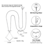 Amelina Heart-Necklace with Ring Holder – Elegance in Full Bloom