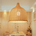 RusticGlow - Woven Rattan Pendant Light