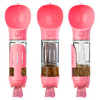 Portable 300ml Pet Water Bottle with Food Compartment & Bag