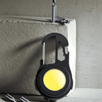 Portable Rechargeable Multifunction Light on Keyring, with Screwdriver, Window Breaker, Bottle Opener