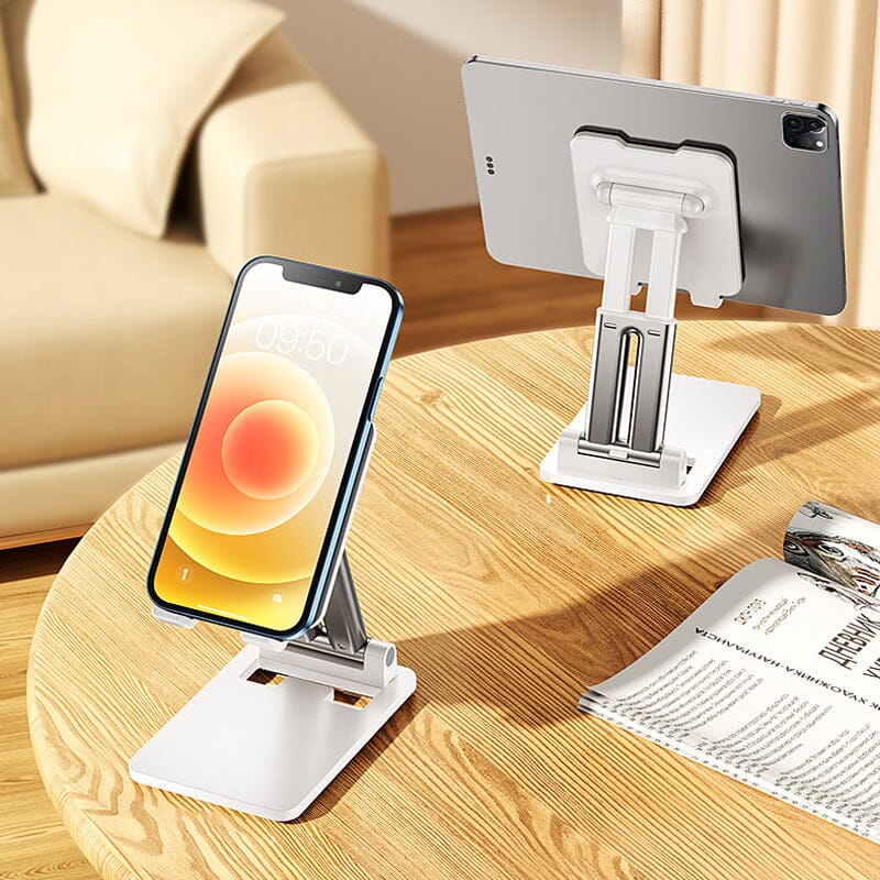 Foldable or white pole phone desk holder