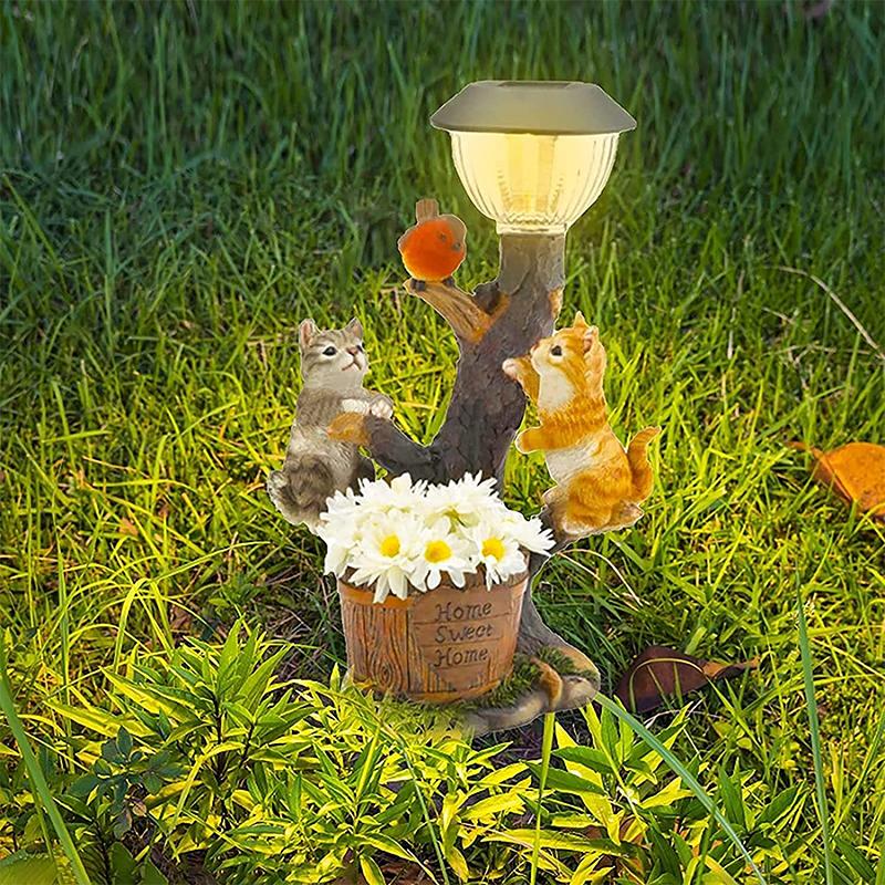 Cat and Dog LED Light Sculpture