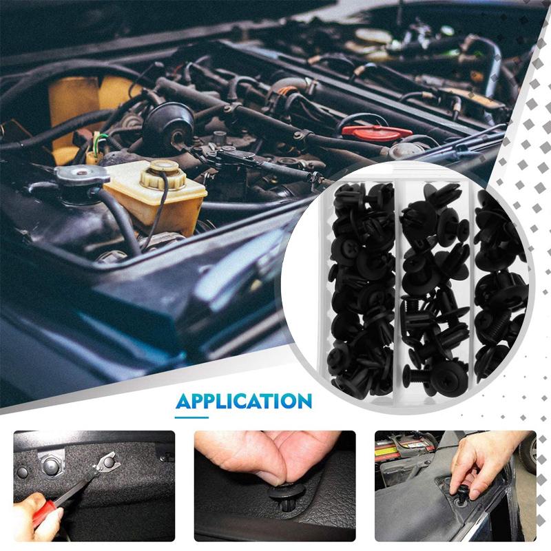 Universal Car Plastic Fender Fastening Clips (150 Pieces)