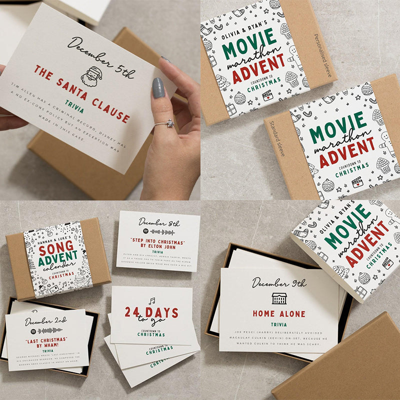 Movie/Film Trivia Christmas Advent Calendar - Christmas Gift