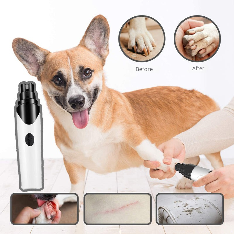 Pet Nail Grinder | Quiet & Safe Claw Trimmer | Rechargeable USB Grooming Tool