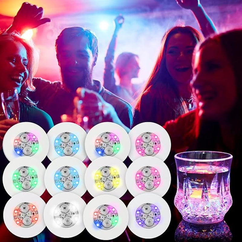 LED glowing bottle stickers and coasters