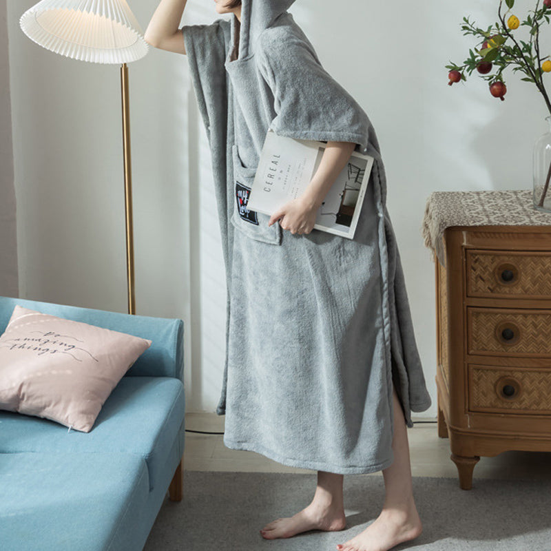 Terry bathrobe made of soft cotton fabric Girly