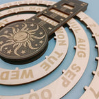 Wood Rotating Circular Perpetual Calendar