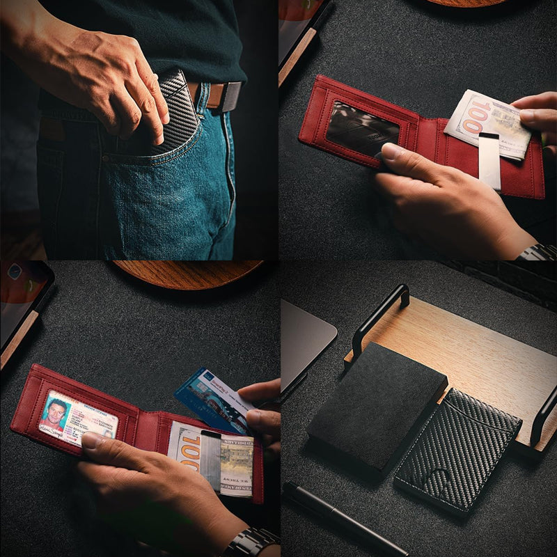 Genuine Leather Theft Protection Card Holder