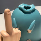 Small Blue Middle Finger Ornament