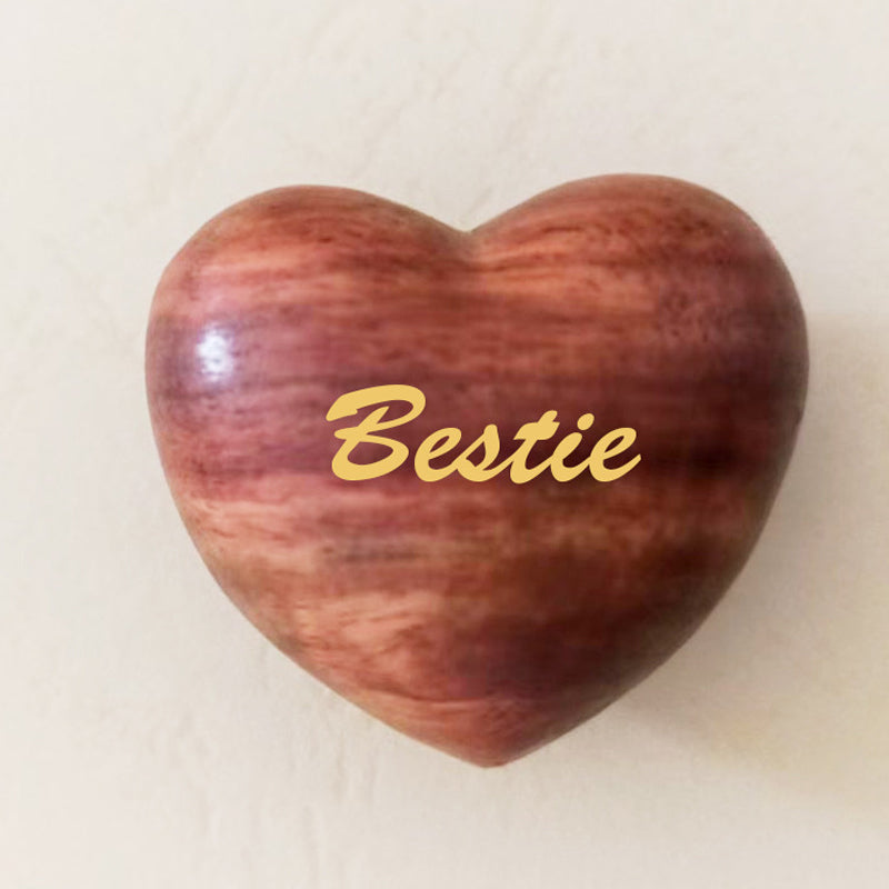 Small Pocket Hug Wooden Heart Token