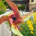 Waterproof Solar Garden Windmill Light