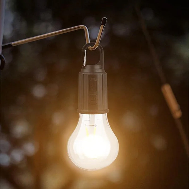 New Outdoor Camping Hanging Lamp with Type-C Charging Port Retro Bulb