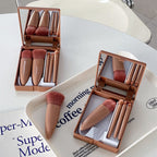 Portable Makeup Brush with Mirror