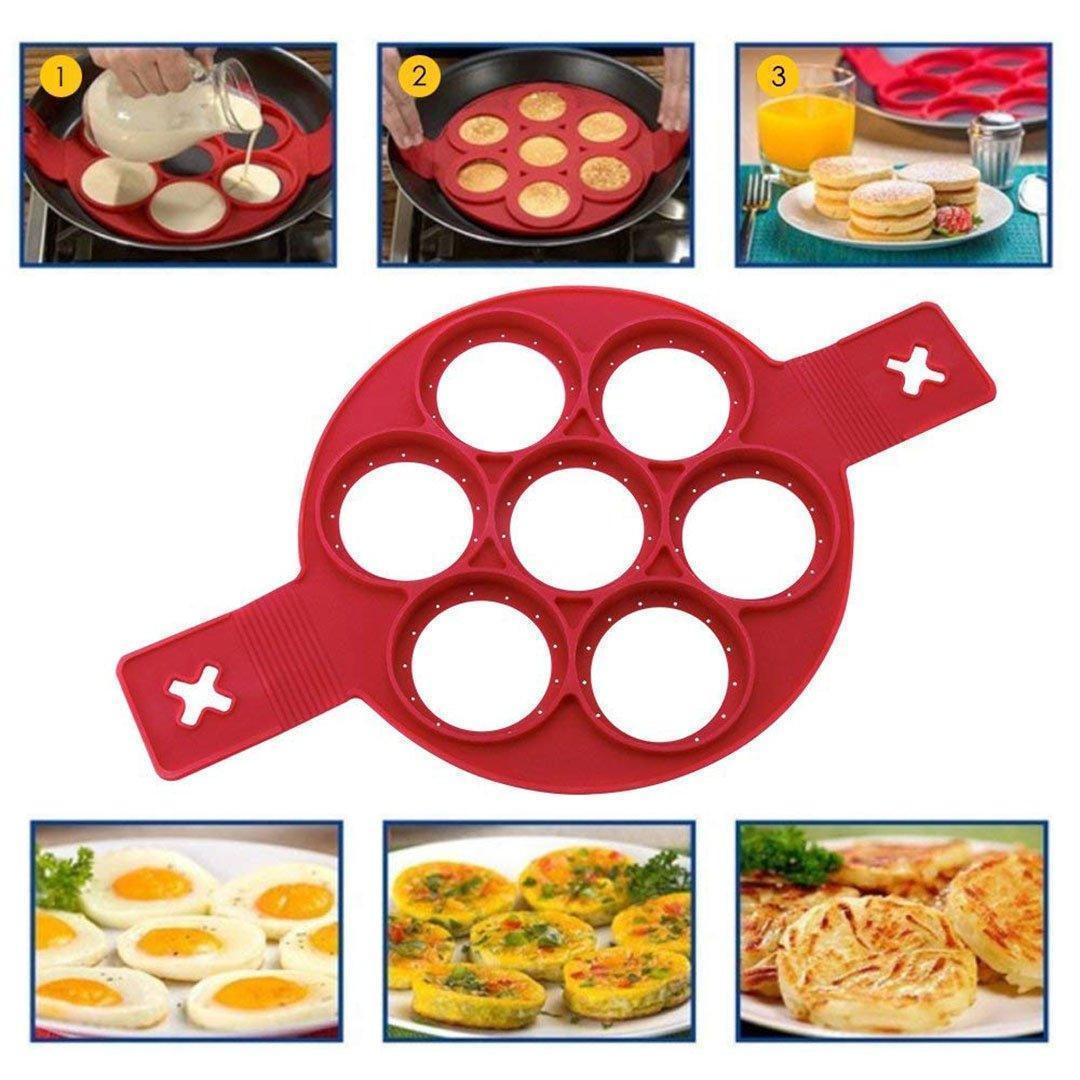 Non-stick silicone pancake mold ring