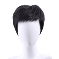 Natural full medium-length hair wig