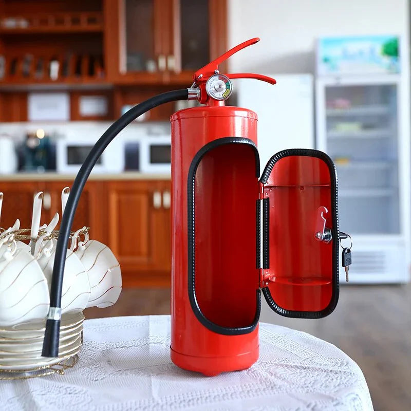 Original Stylish Bottle Holder in Fire Extinguisher Design – Practical and Decorative