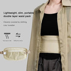 Sport Hip Bag Adjustable with Zipper Pockets