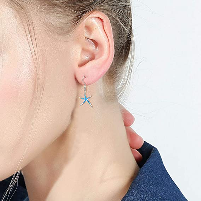 Starfish Earrings with Rings