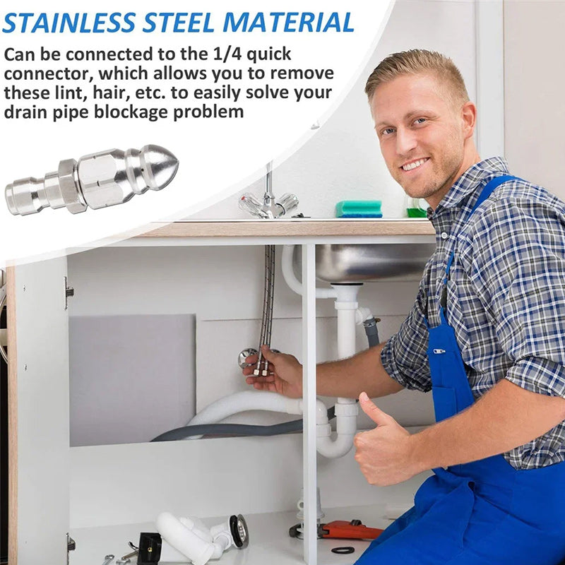 High-performance pipe cleaning and blockage attachment
