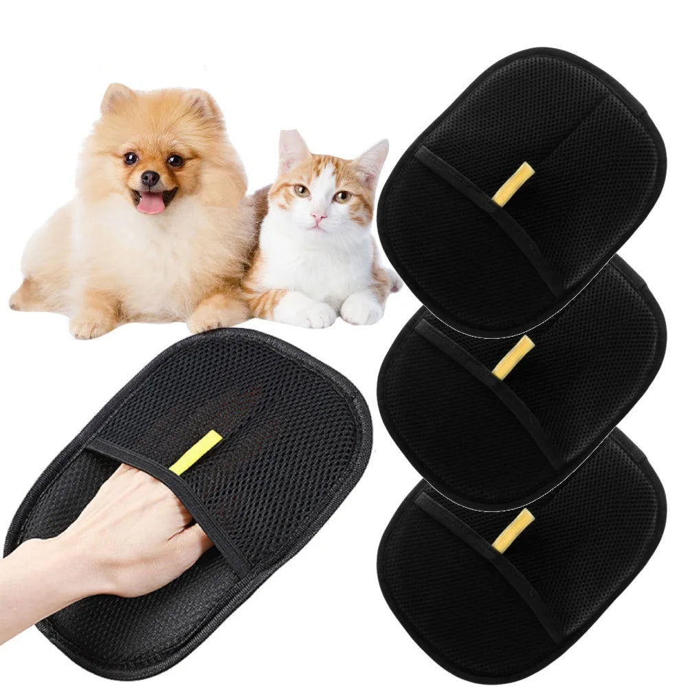 Double-Sided Pet Hair Remover and Grooming Glove