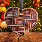 Cute Heart-Shaped Bookshelf Decoration