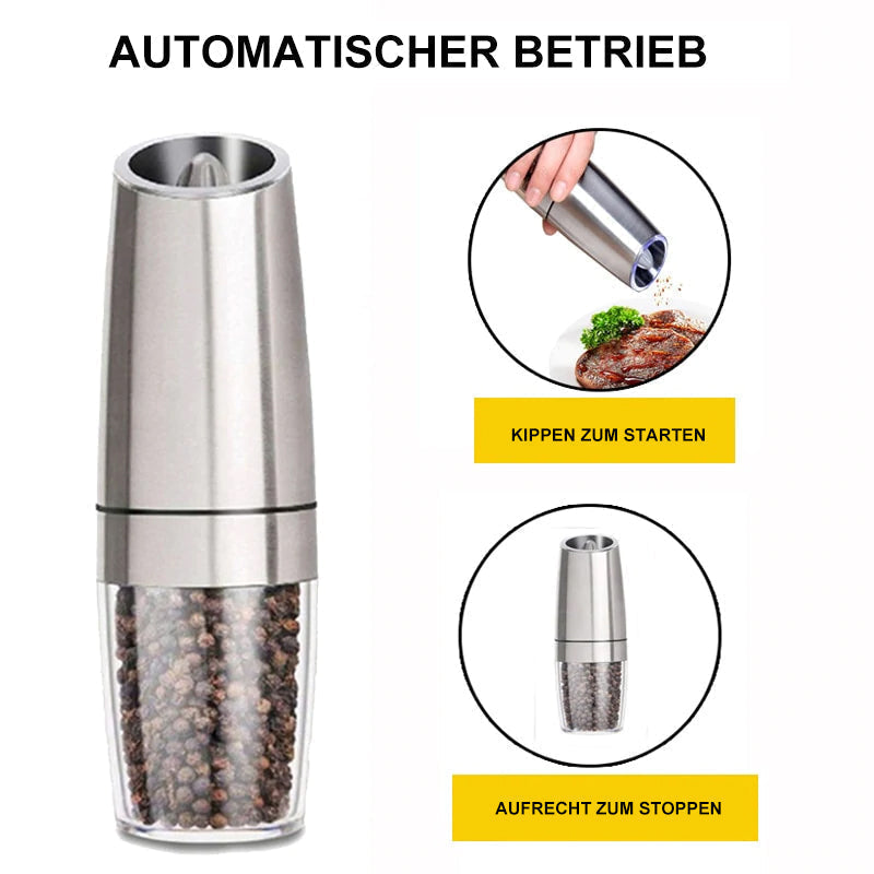 electric gravity induction salt and pepper mill