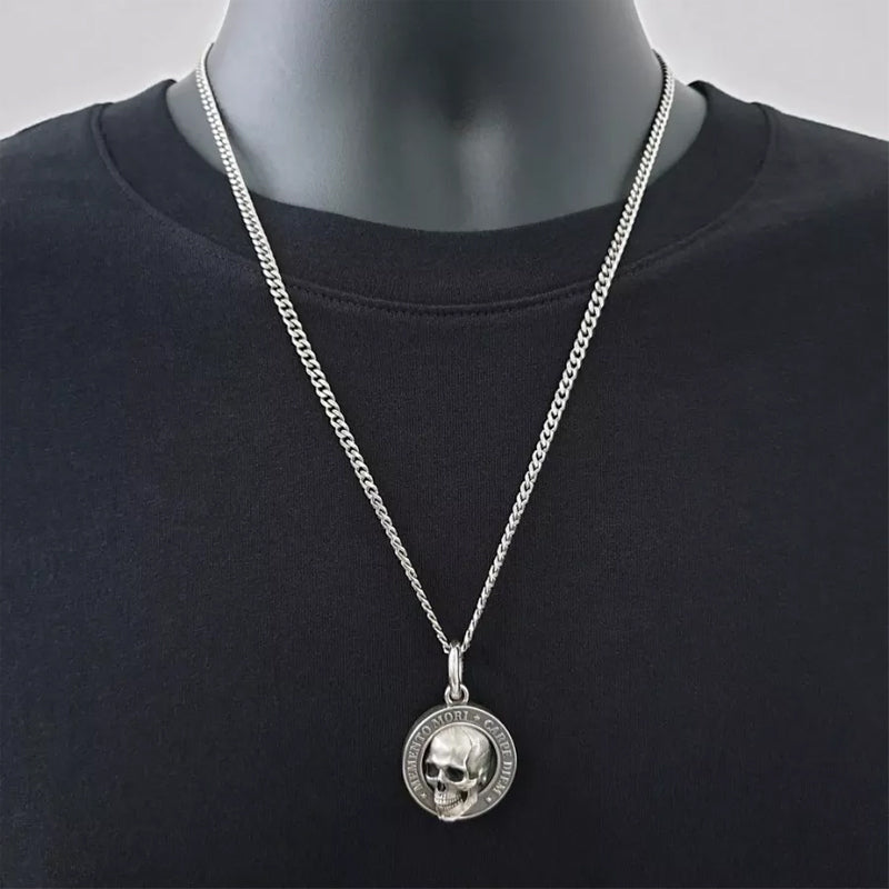 Skull Necklace Made of Titanium Steel