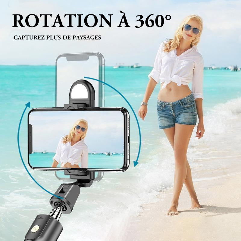 Tripod for selfie stick with Bluetooth remote control