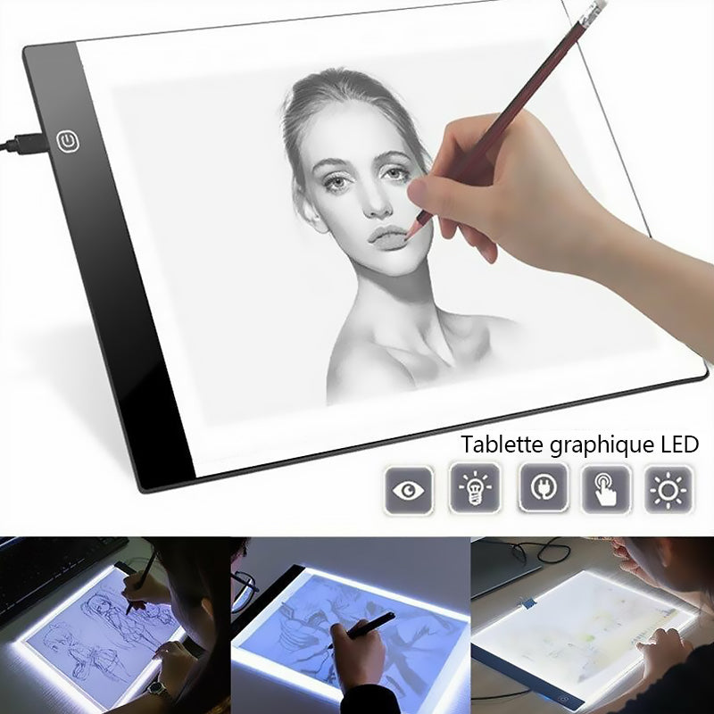 Drawing board with LED light