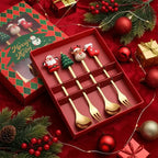 Stainless Steel Christmas Utensil 4-Piece Sets