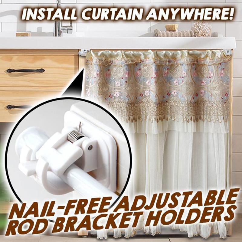 Nail-free adjustable rod holder