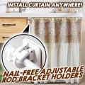 Nail-free adjustable rod holder