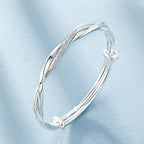 Elegant Woven Silver Bracelet
