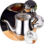 Oil filter jug in stainless steel